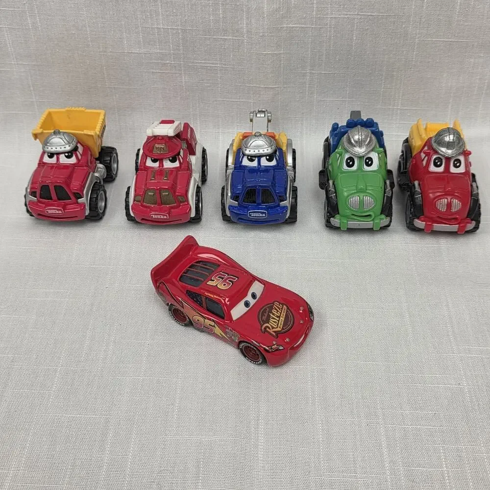 Disney Pixar Cars Tonka Chuck Friends Diecast Toy Trucks Lightning McQueen Lot 6